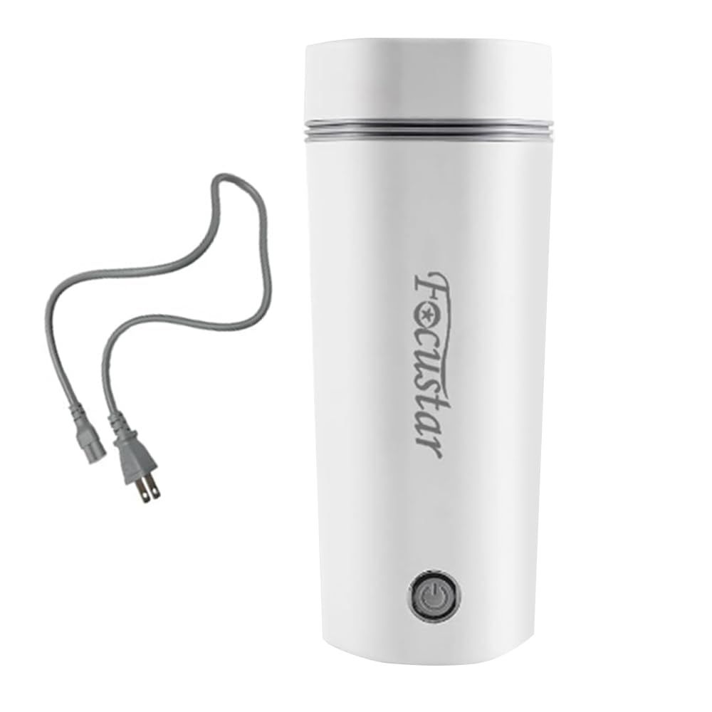 Focustar 電気ケトル 小型 ポータブルケトル 350ML 300W 低消費電力 ポータブル電源で使用可能 トラベルケトル 8分で早く沸騰 沸騰したら自動OFF 空焚き防止 お湯が沸かせる水筒 持ち運び 旅行 車中泊に便利 PSE認証済 28ed812f