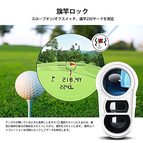 REVASRI ゴルフ 距離計 測定器 1000yd 高低差 と ピンロック 振動付き