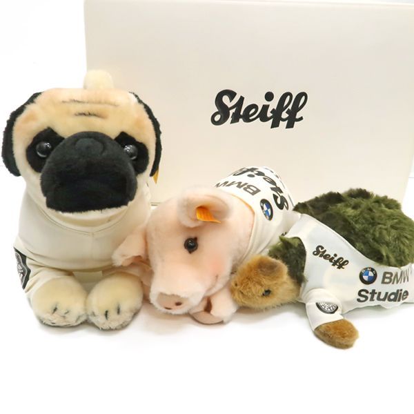 Steiff BMW Team Studie 2015 マスコット 3匹セット パグ モプシー