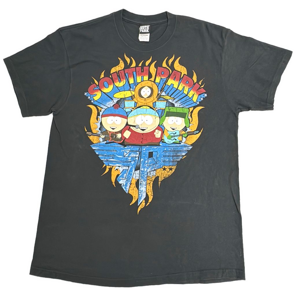 SOUTH PARK サウスパーク 半袖Ｔシャツ アニメ キャラクター ブラック(メンズ L)中古 古着 Y1019