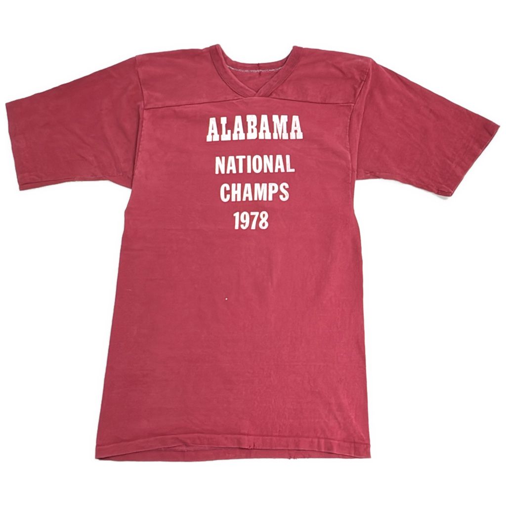 70年代 4段プリント カレッジ フットボールＴシャツ ヴィンテージ ワインレッド(メンズ XS相当)中古 古着 Y1032