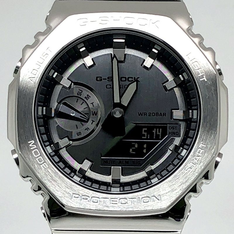 G-SHOCK ジーショック GM-2100-1A メタルカバード オクタゴン カシオーク LEDライト シルバー×ブラック 2021年8月発売