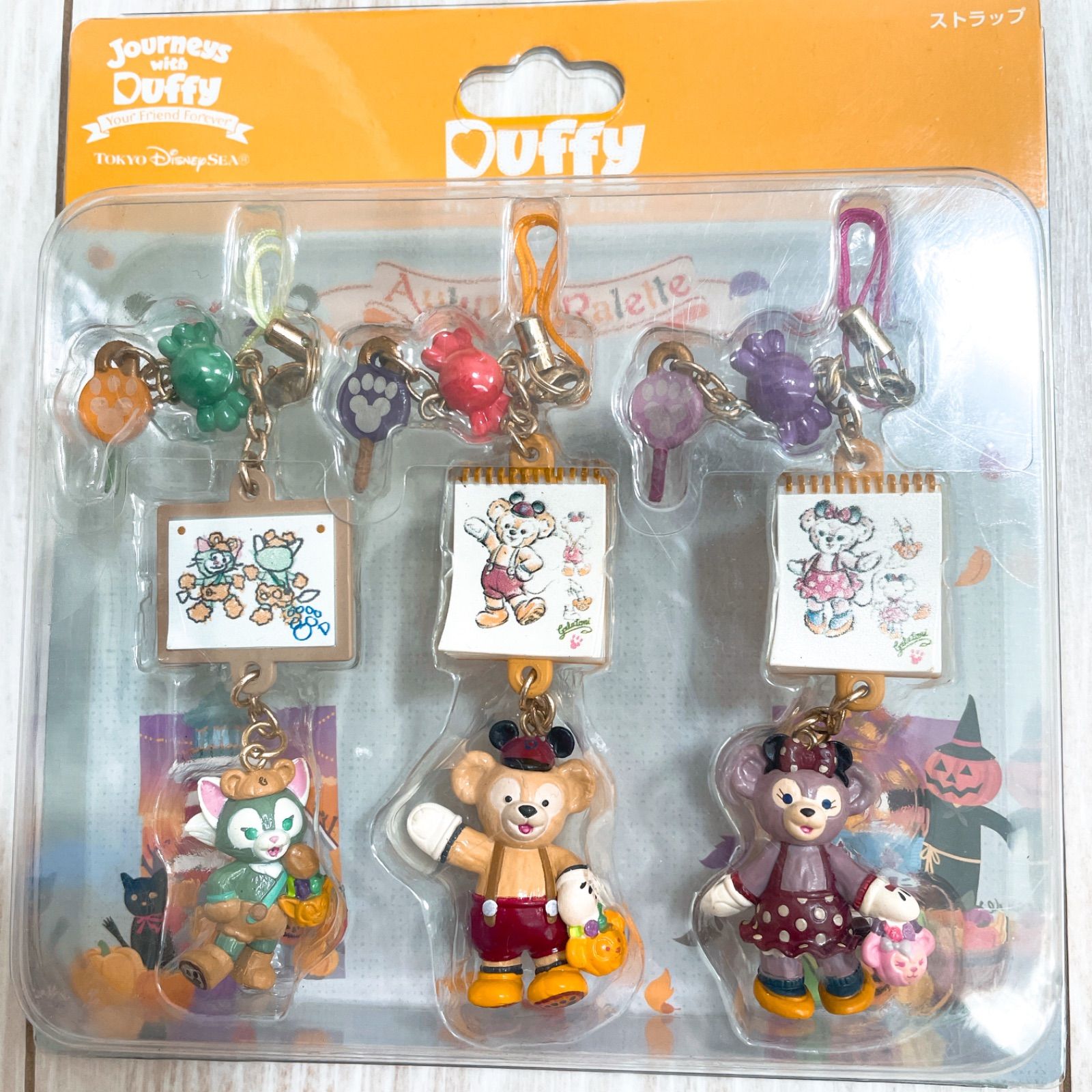 ダッフィーシェリーメイジェラトーニ ぬいぐるみバッチ 仮装 ハロウィン 2015 東京ディズニーシー ハロウィン 2015 3点セット ダッフィーフレンズ