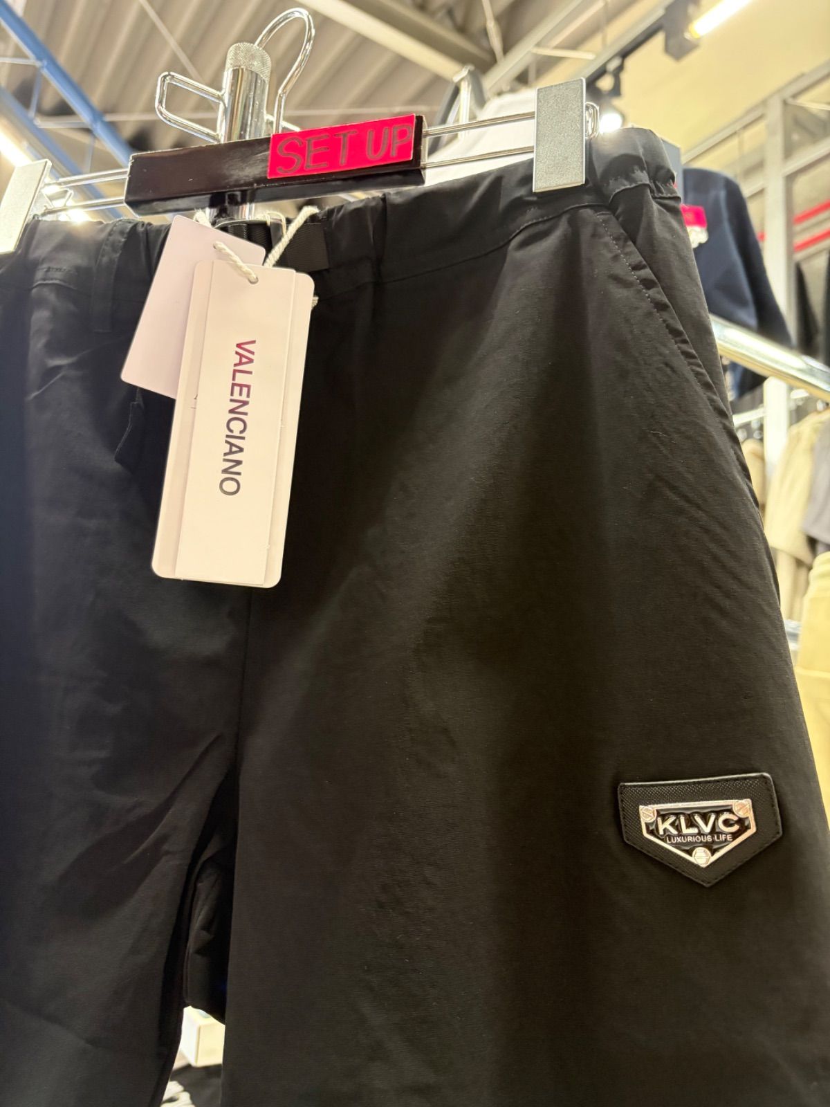 S〜XL‼️セットアップ可能商品‼️VALENCIANO バレンシアーノ⚫︎パンツ ハーフパンツ metal pvc タグ ナイロンショーツ ブラック S M L XL