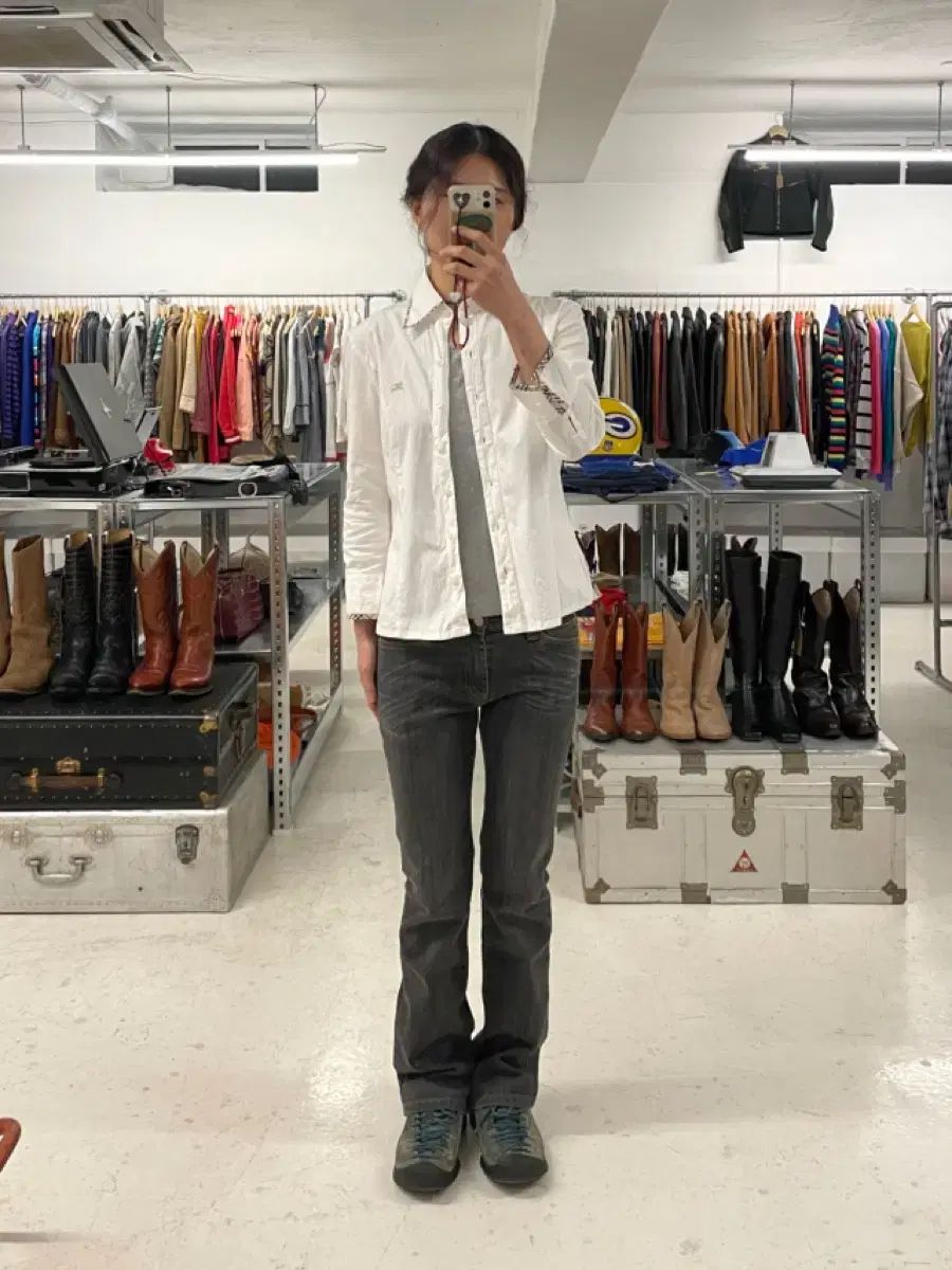 BURBERRY white シャツ バーバリー テーピング シャツ