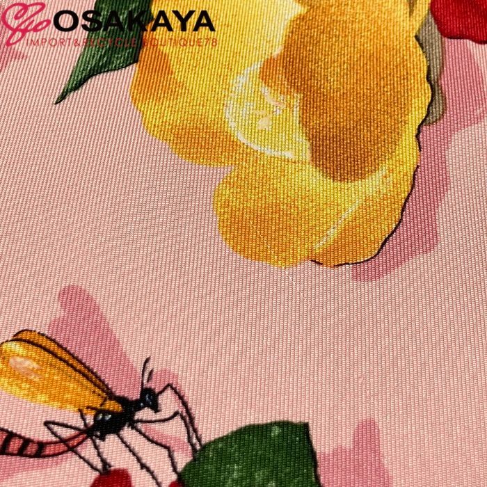 美品 GUCCI グッチ フローラ スカーフ 希少 ピンク シルク 大判