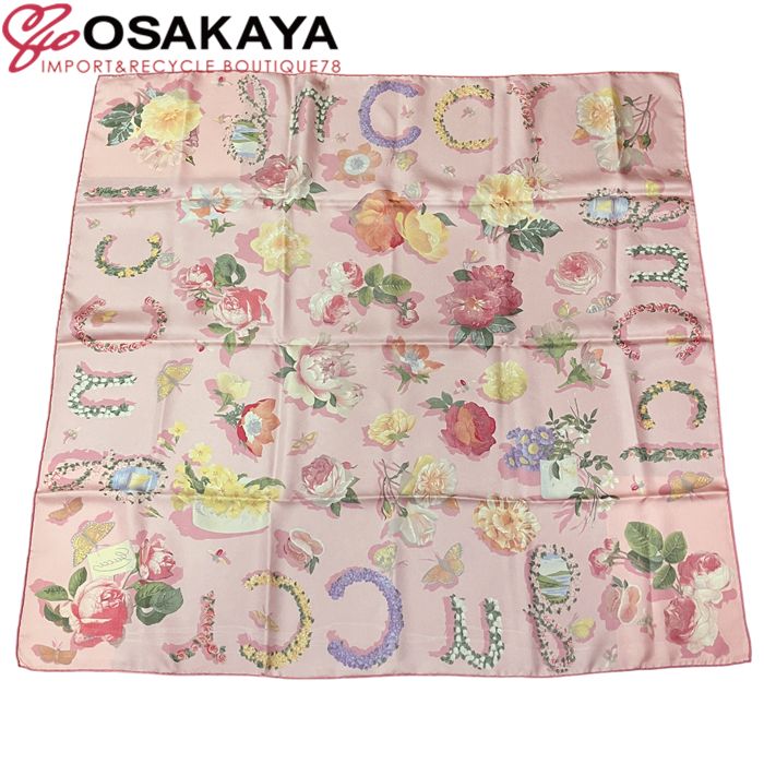 美品 GUCCI グッチ フローラ スカーフ 希少 ピンク シルク 大判