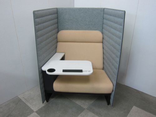 【中古品】イトーキ inTent(インテント)シリーズ 1人用ブースソファセット LWBP-1013BP-C5 グレー