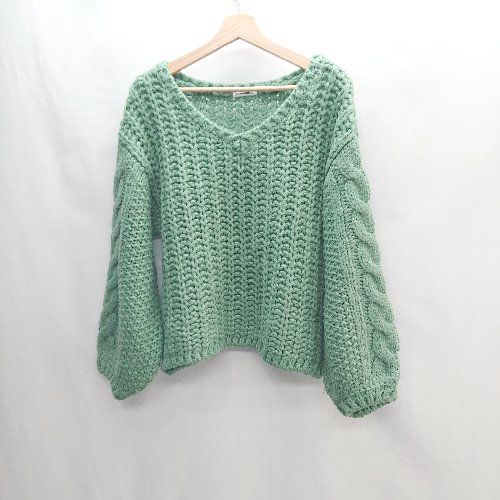 ◇ MURUA ムルーア 長袖 ニット サイズF グリーン レディース E 【1406050098124】