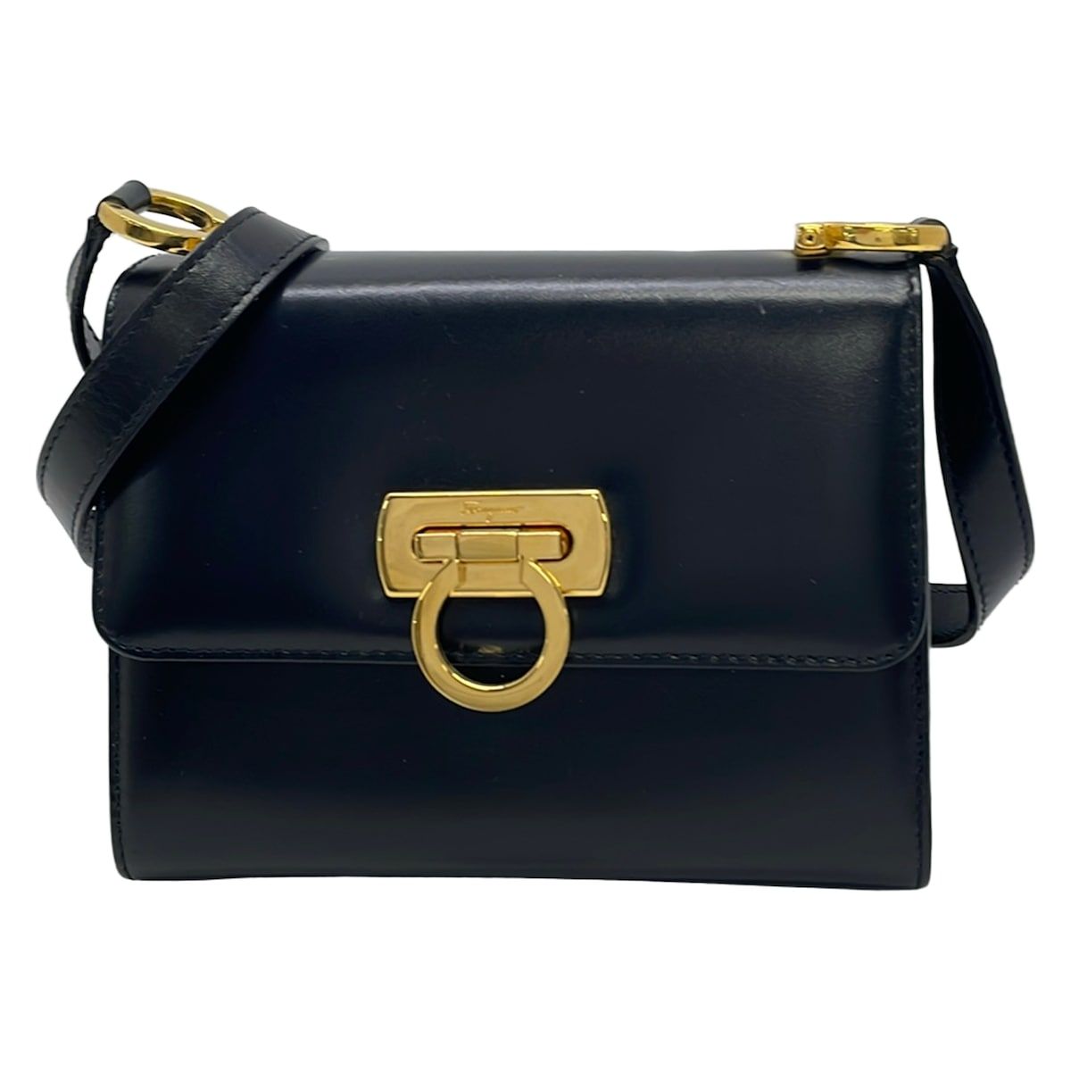 FERRAGAMO/SalvatoreFerragamo(サルバトーレフェラガモ) ショルダーバッグ ガンチーニ BA214797 黒 斜めがけ/ミニバッグ レザー