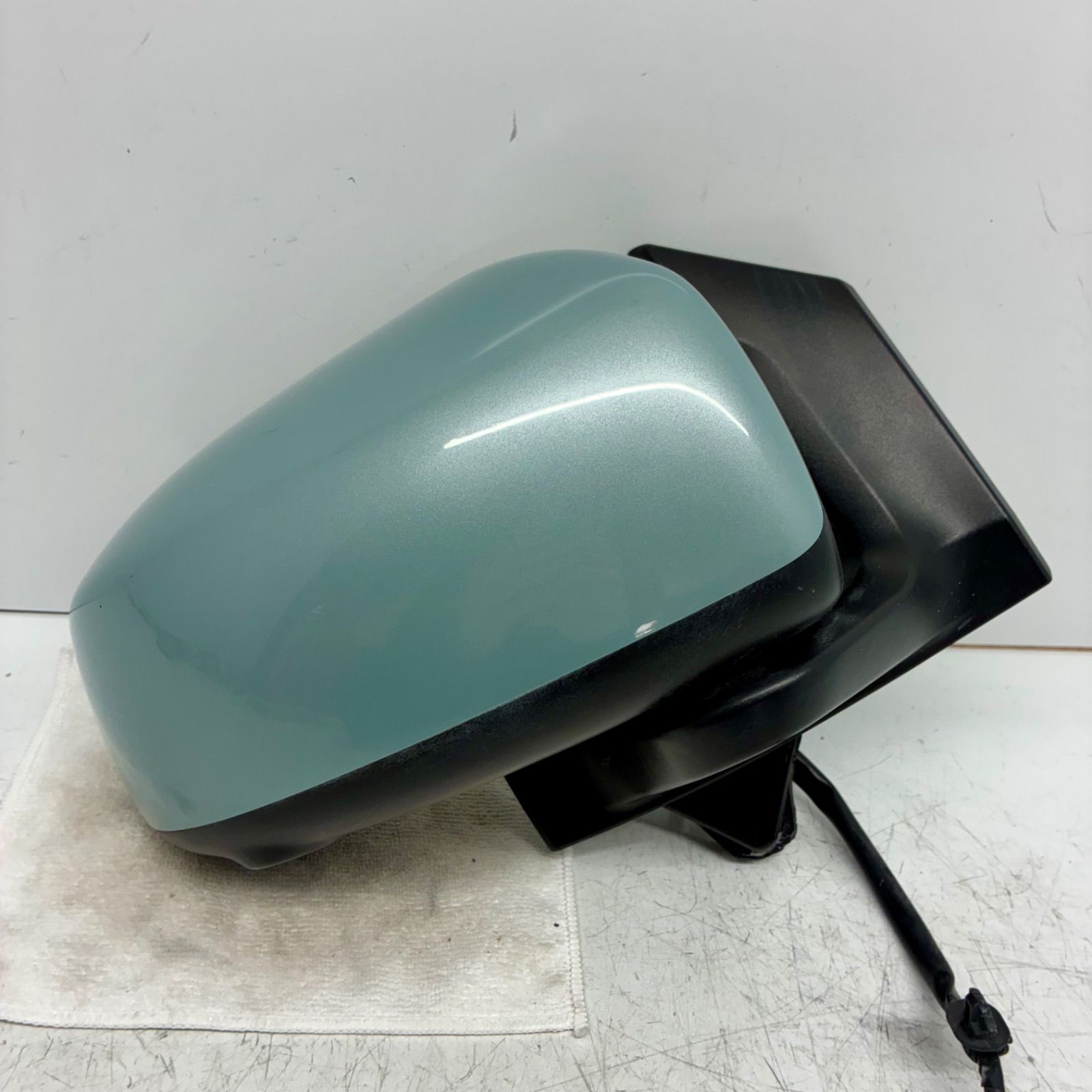 三菱 日産 B36W B46W EKワゴン デイズ ドアミラー サイドミラー 右 右側 運転席側 R 11ピン 11P 動作OK 水色 ブルー D28 P80583