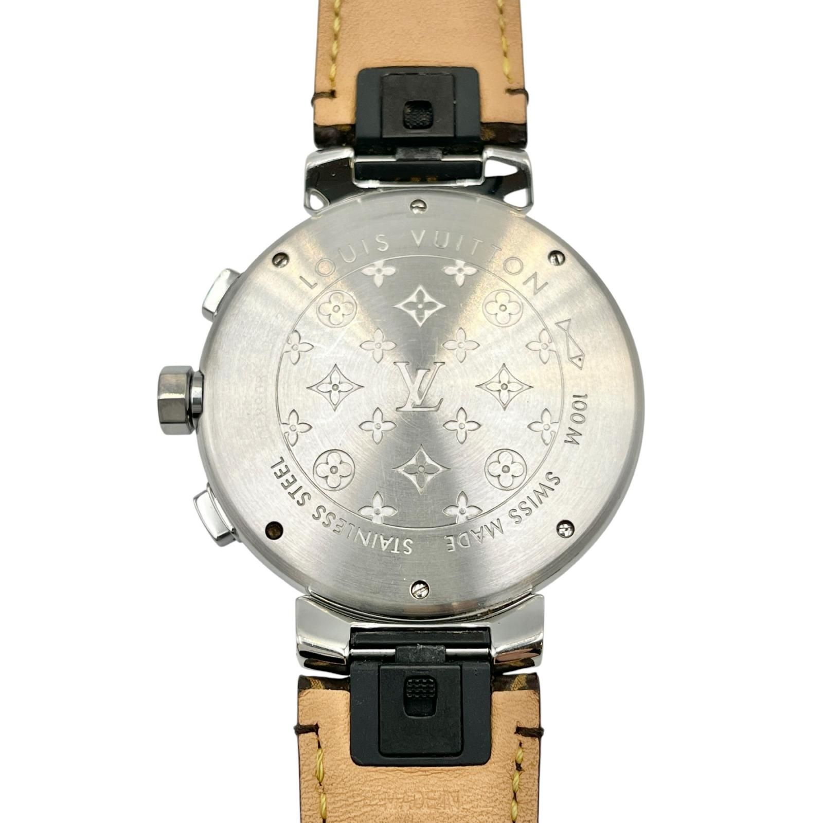 ルイヴィトン LOUIS VUITTON 腕時計 タンブール クロノグラフ Q1121 