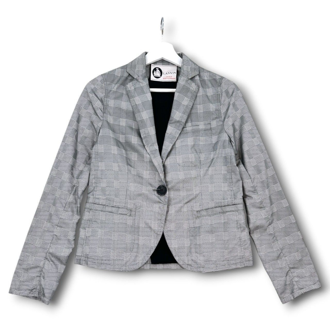 LANVIN PARIS ランバンパリ チェックテーラードジャケット 羽織り 