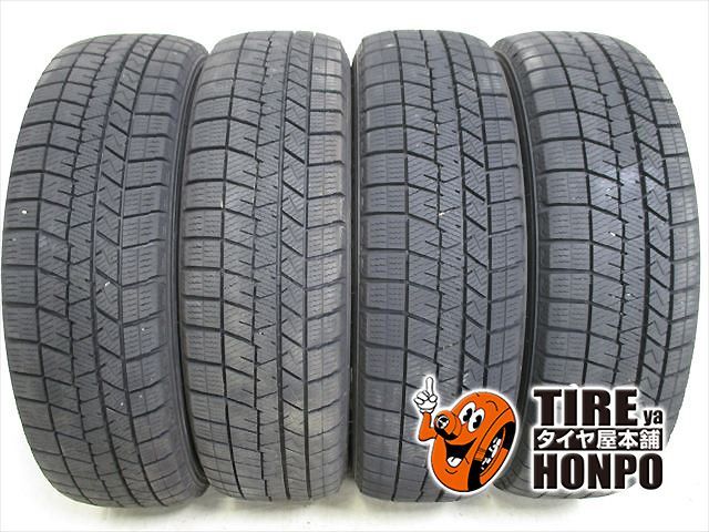 【中古 冬用】 155/65R14 75Q 4本セット ダンロップ ウィンターマックスWM03 スタッドレスタイヤ 中古タイヤ