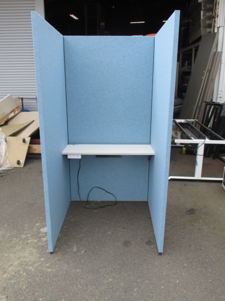 【中古品】イトーキ アドサイト(ADDSAITE)シリーズ 1人用ワークブース FUP-0903WTC-61 ブルー