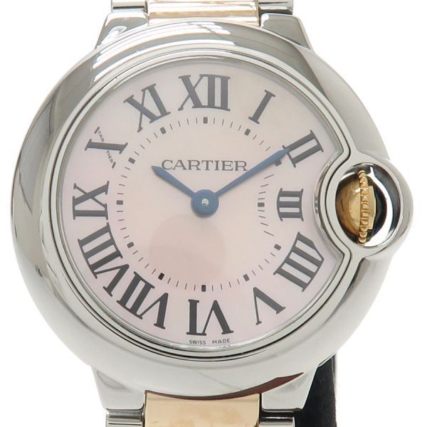カルティエ バロンブルーSM 28mm W6920034 レディース 腕時計【Aランク】【中古】