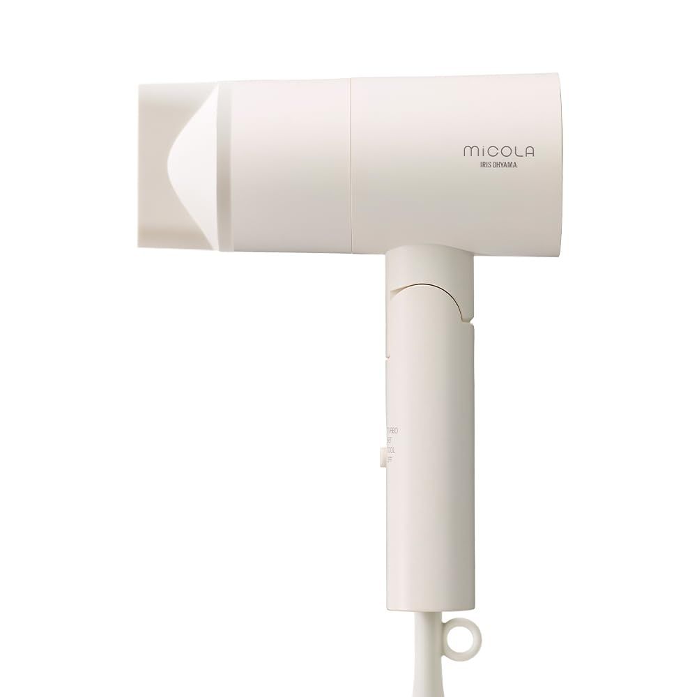 ☆新品☆アイリスオーヤマ MICOLA ドライヤー 大風量 速乾 軽量 スピーディー イオンドライヤー 3段階調整 ノズル付き HDR-M101-W オフホワイト 1b89984f