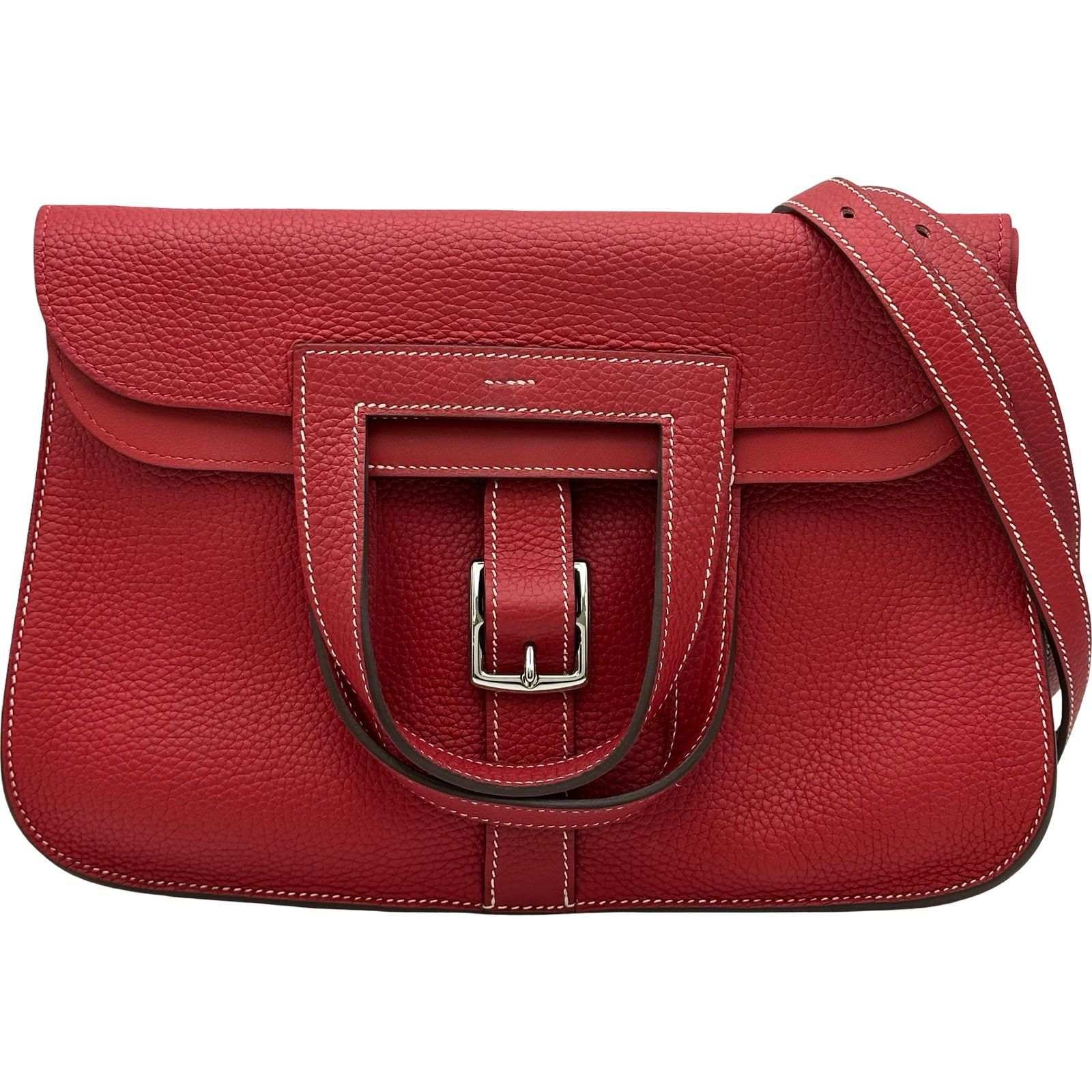 エルメス HERMES アルザン31 T刻印 ルージュカザック シルバー金具 トリヨン レディース ショルダーバッグ