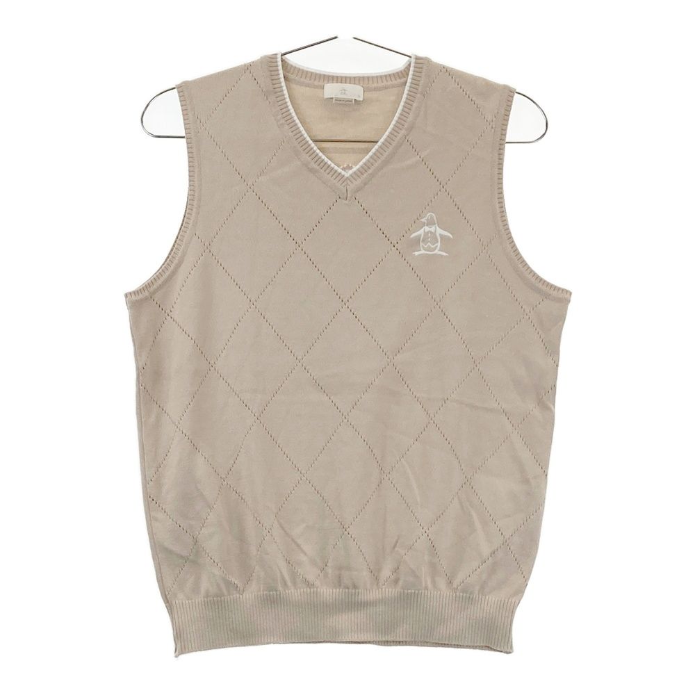 サイズ：M MUNSING WEAR マンシングウェア 2025年モデル ニットベスト ベージュ系 [240101682110] ゴルフウェア レディース ストスト