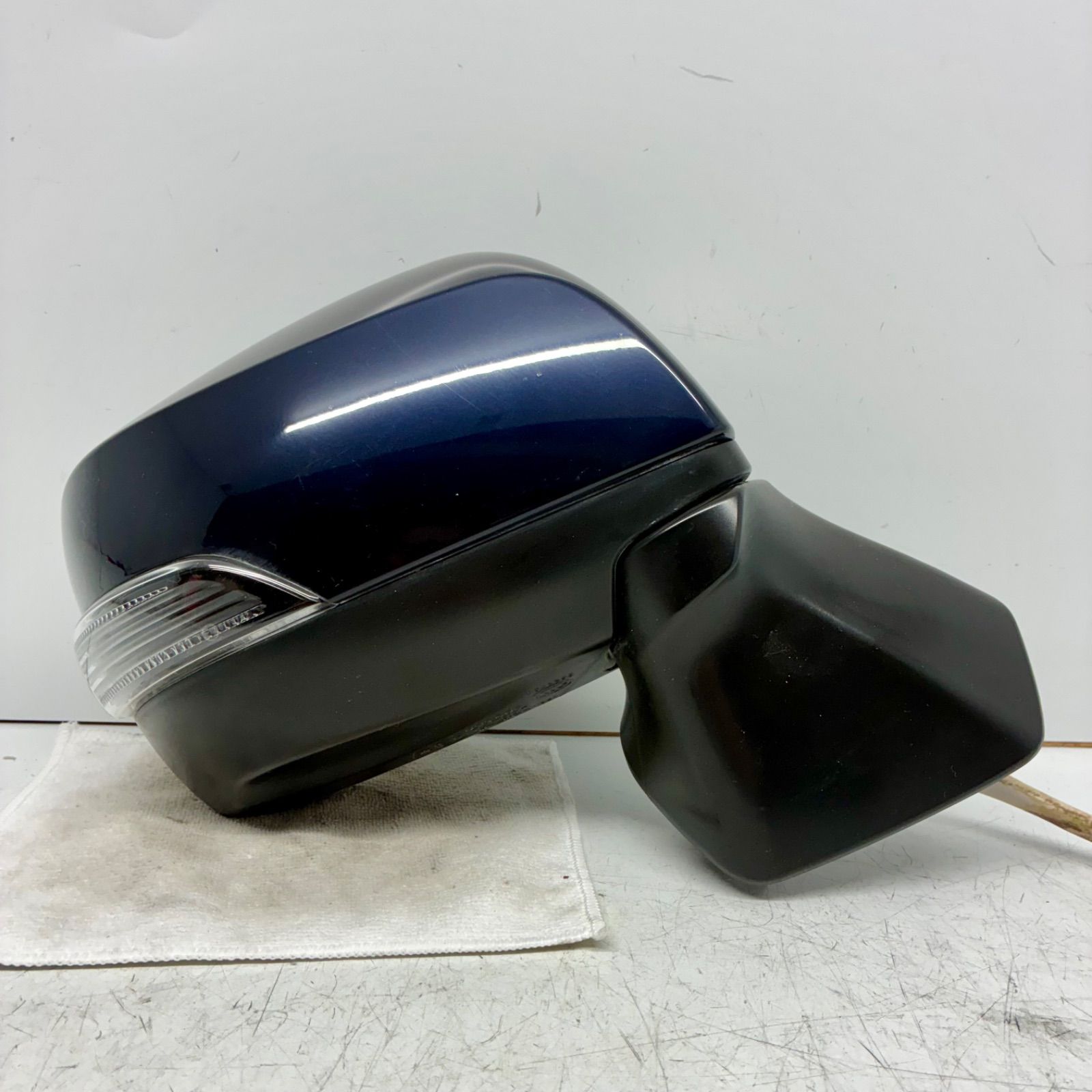 スバル SJ5 SJG フォレスター ドアミラー サイドミラー 右 右側 運転席側 R 9P 9ピン ウィンカー付 動作確認済 紺 ネイビー H3Q P80584