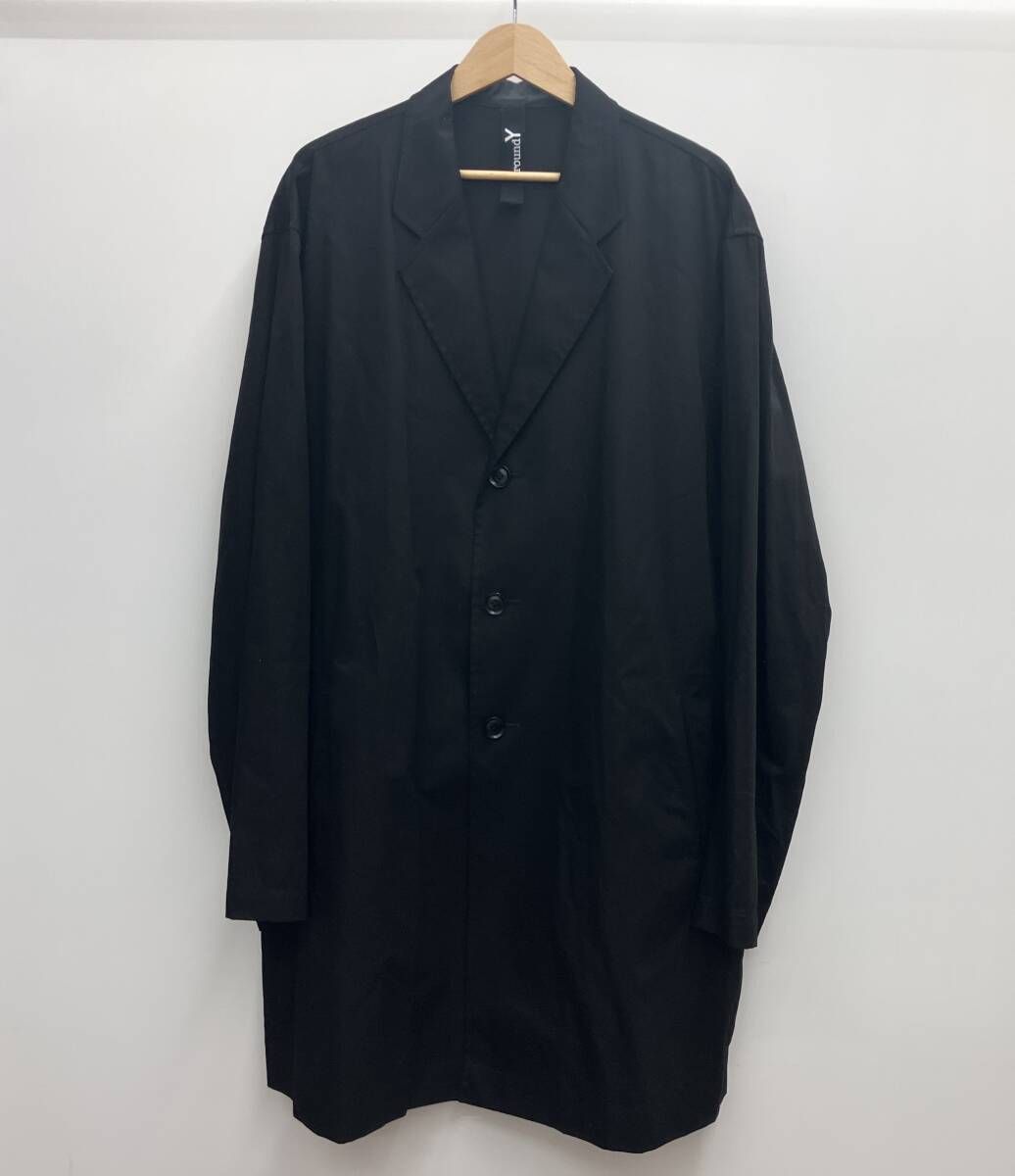 Ground-Y グラウンド ワイ COTTON GABARDINE SHIRT JACKET ジャケット コート Yohji Yamamoto GM-J02-017 サイズ3 ブラック