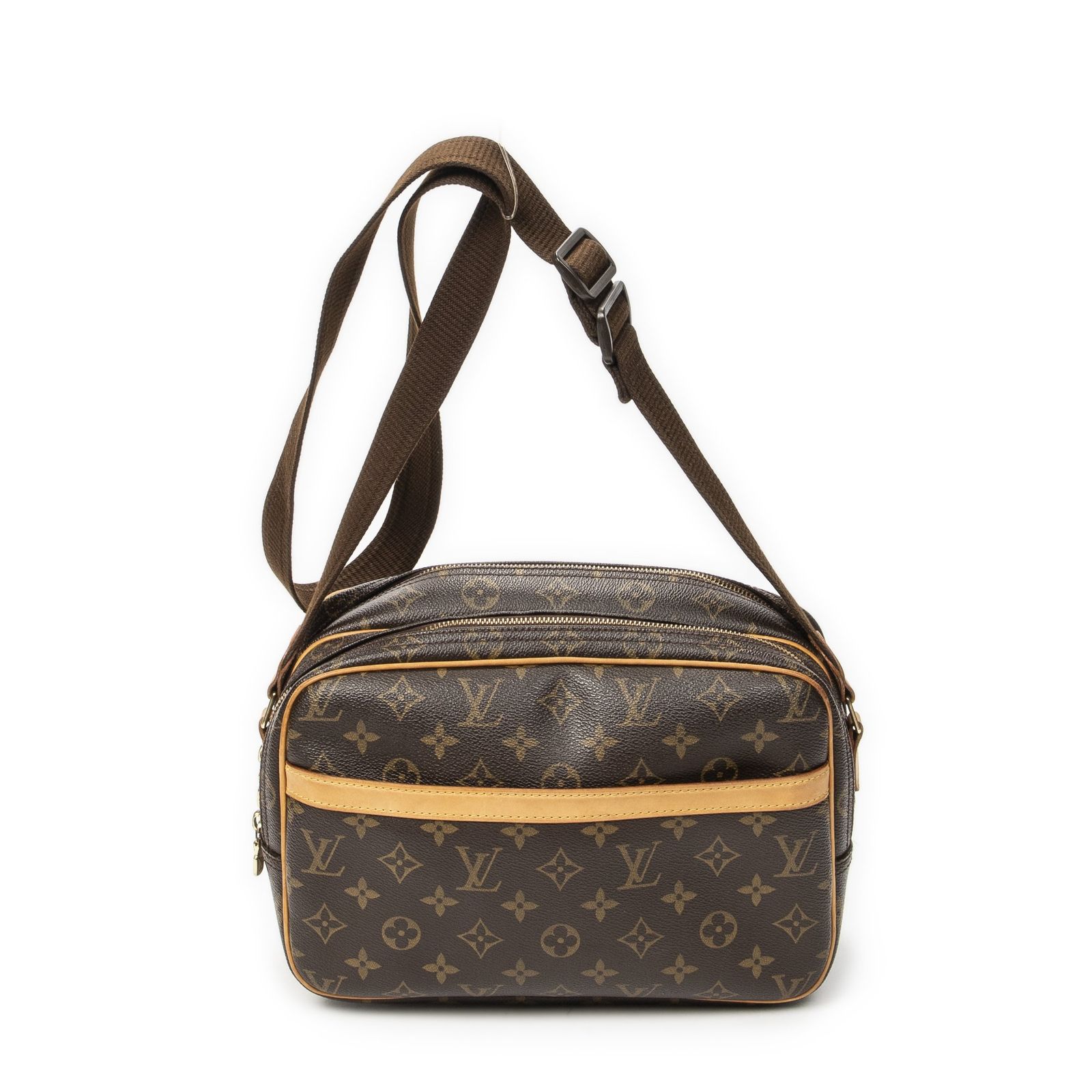 [中古] LOUIS VUITTON ルイヴィトンリポーター茶色モノグラムキャンバスA