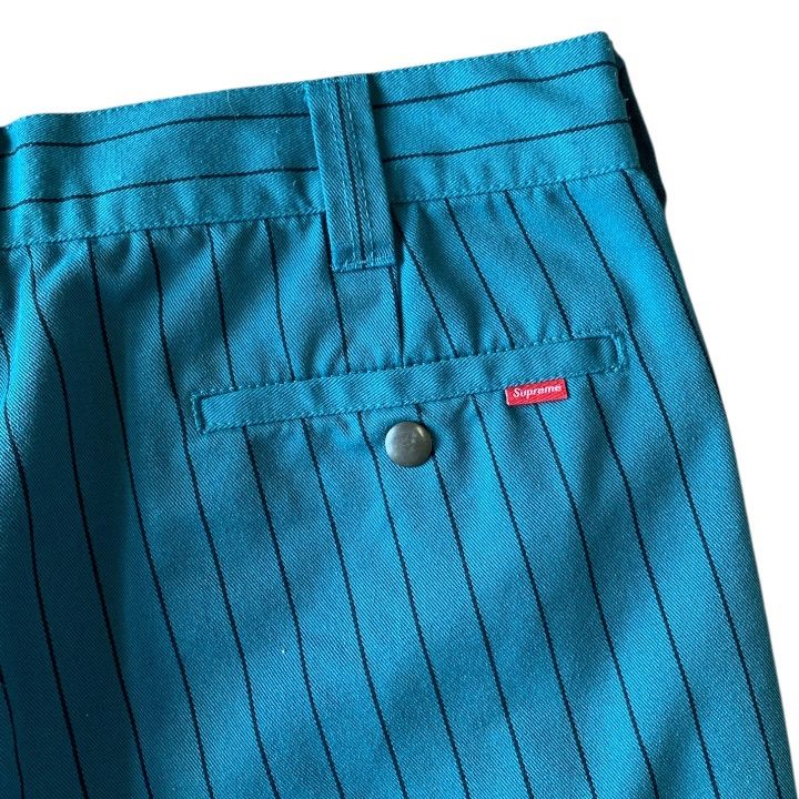 21SS Supreme Teal stripe Work Short シュプリーム ハーフパンツ ストライプ ワークパンツ