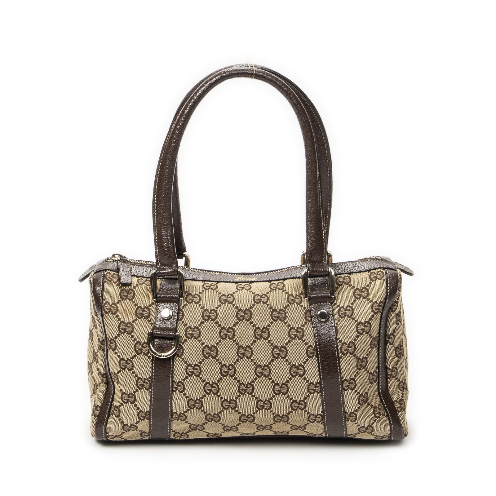 [中古] GUCCI グッチアビーボストンブラウン/ベージュモノグラムキャンバスA