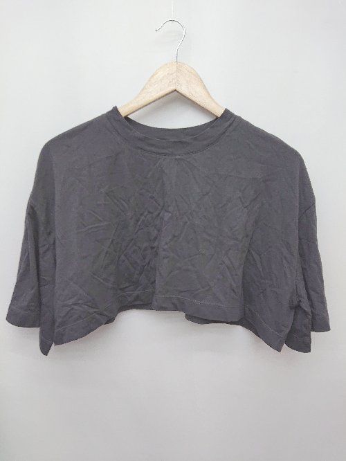 ◇ CITEN シテン UNITED ARROWS ショート丈 半袖 Tシャツ カットソー サイズＦ チャコールグレー系 レディース P 【1406180039844】