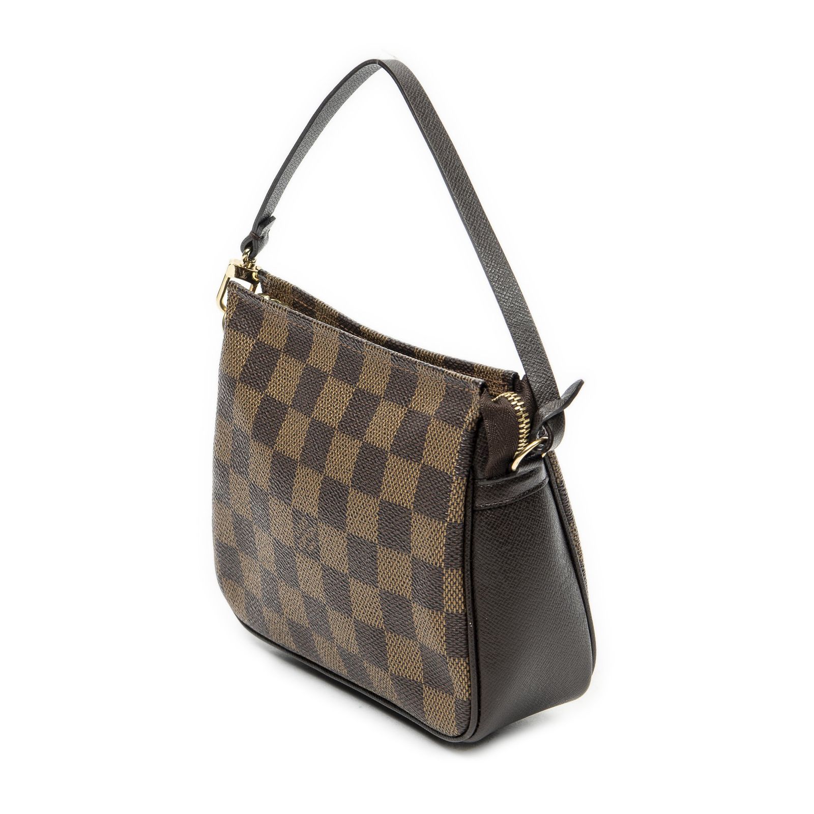 LOUIS VUITTON◇トゥールス・メイクアップ_ダミエ・エベヌ_BRW/PVC/BRW 