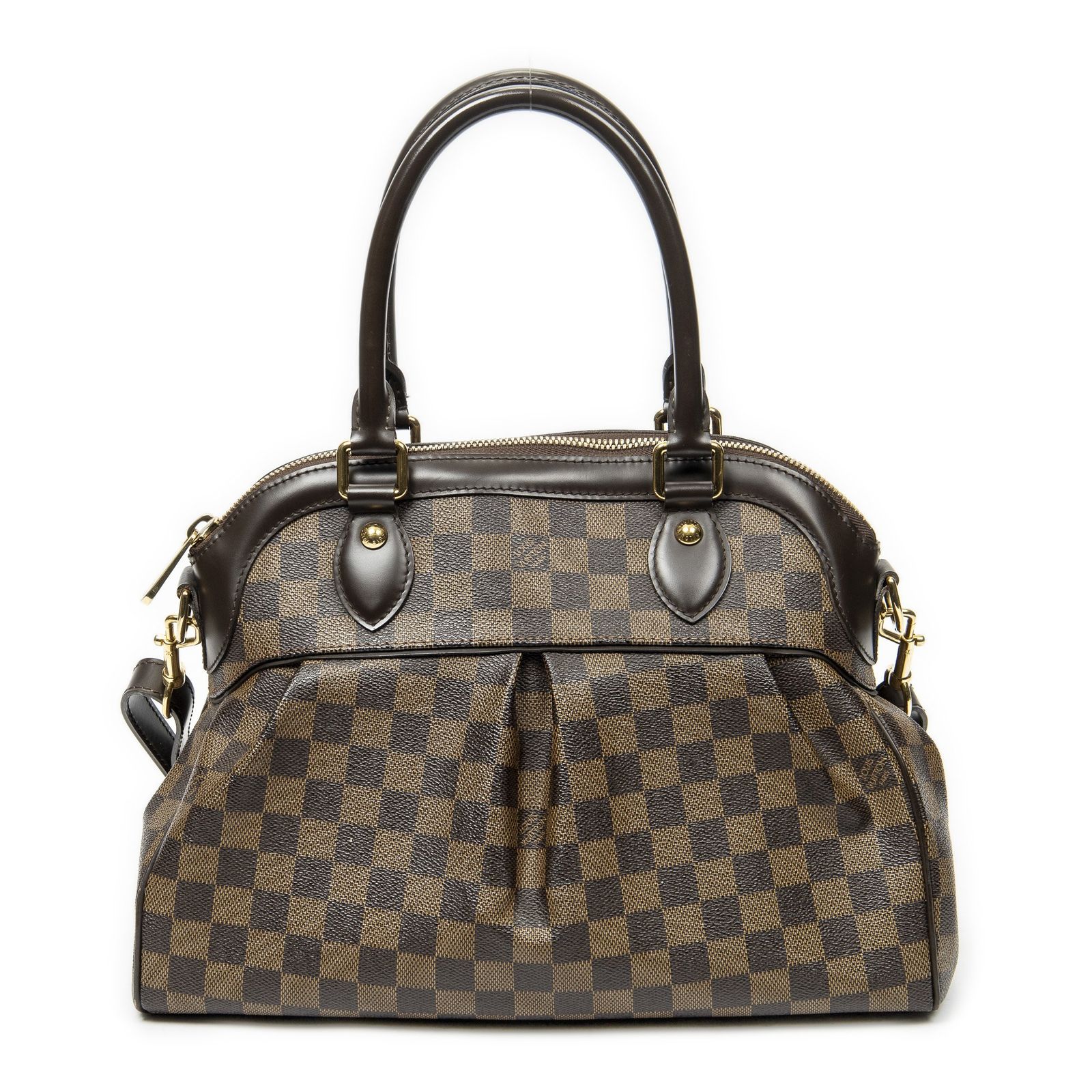[中古] LOUIS VUITTON ルイヴィトントレビ茶色ダミエ エベヌA