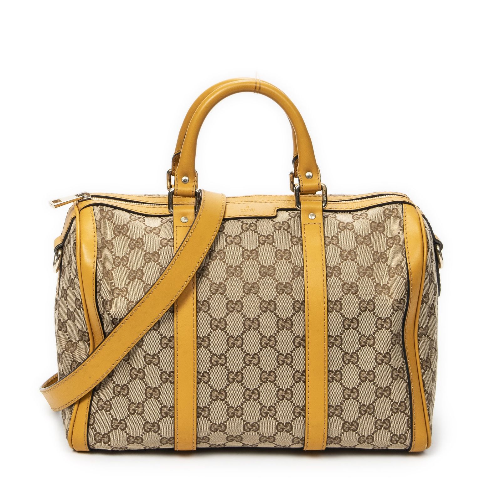 [中古] GUCCI グッチミディアムボストンベージュGGキャンバスA