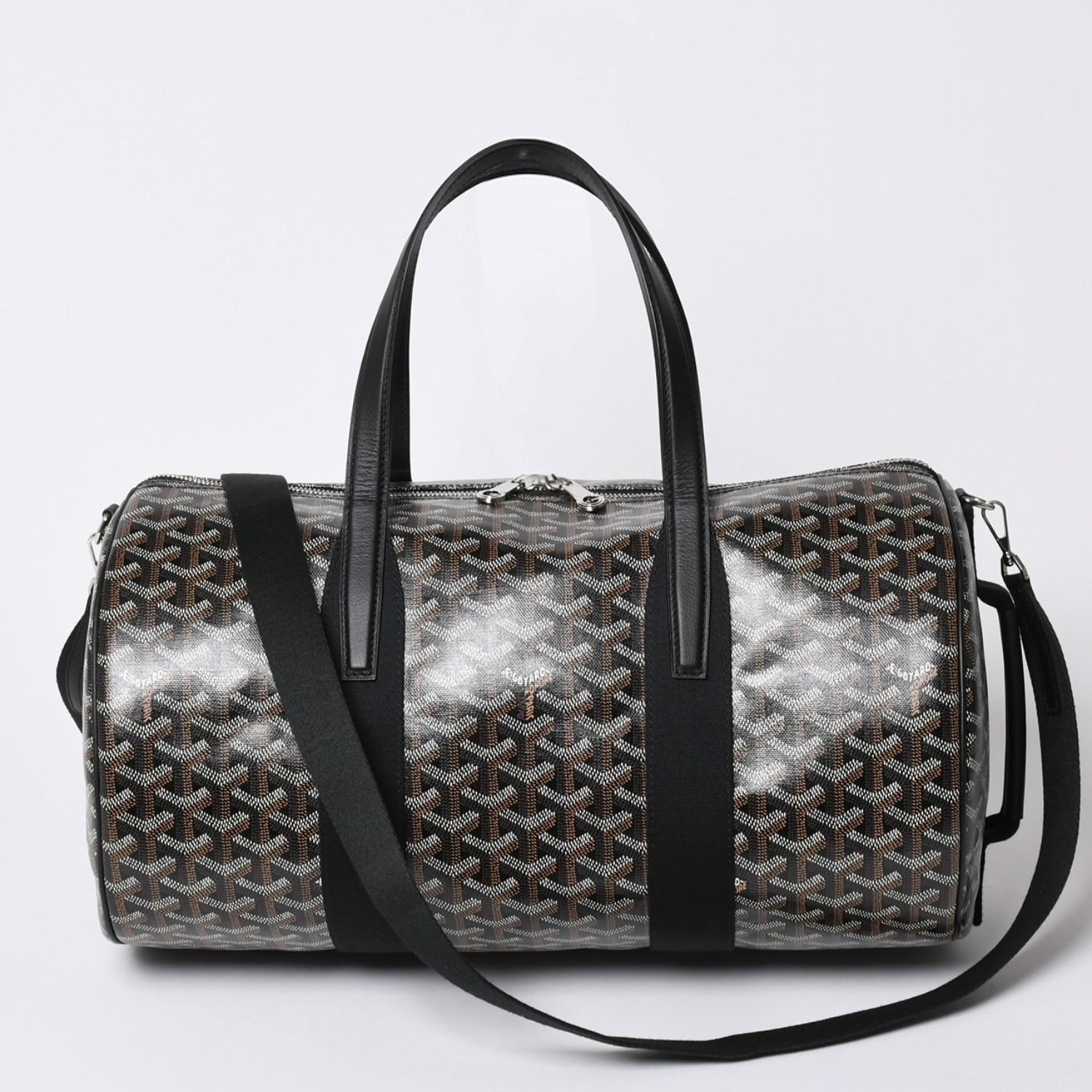 新品未使用 GOYARD ゴヤール バレル40 スポーツバッグ ボストンバッグ BARREL040TY01CL01P PVC レザー ブラック 中古 4a002432