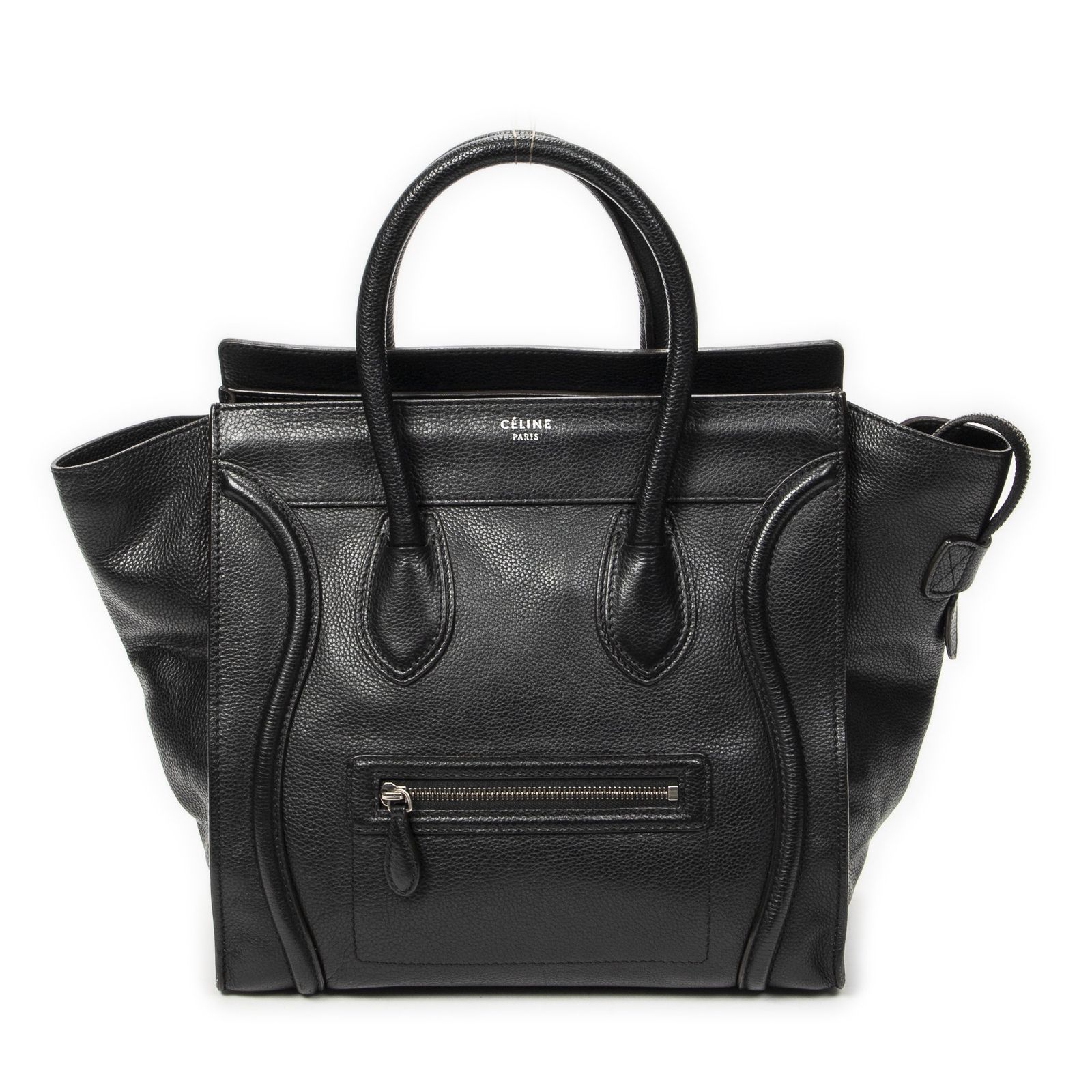 [中古] CELINE セリーヌミディアム ラゲージ バッグ黒グレインカーフスキンレザーA 74,195円