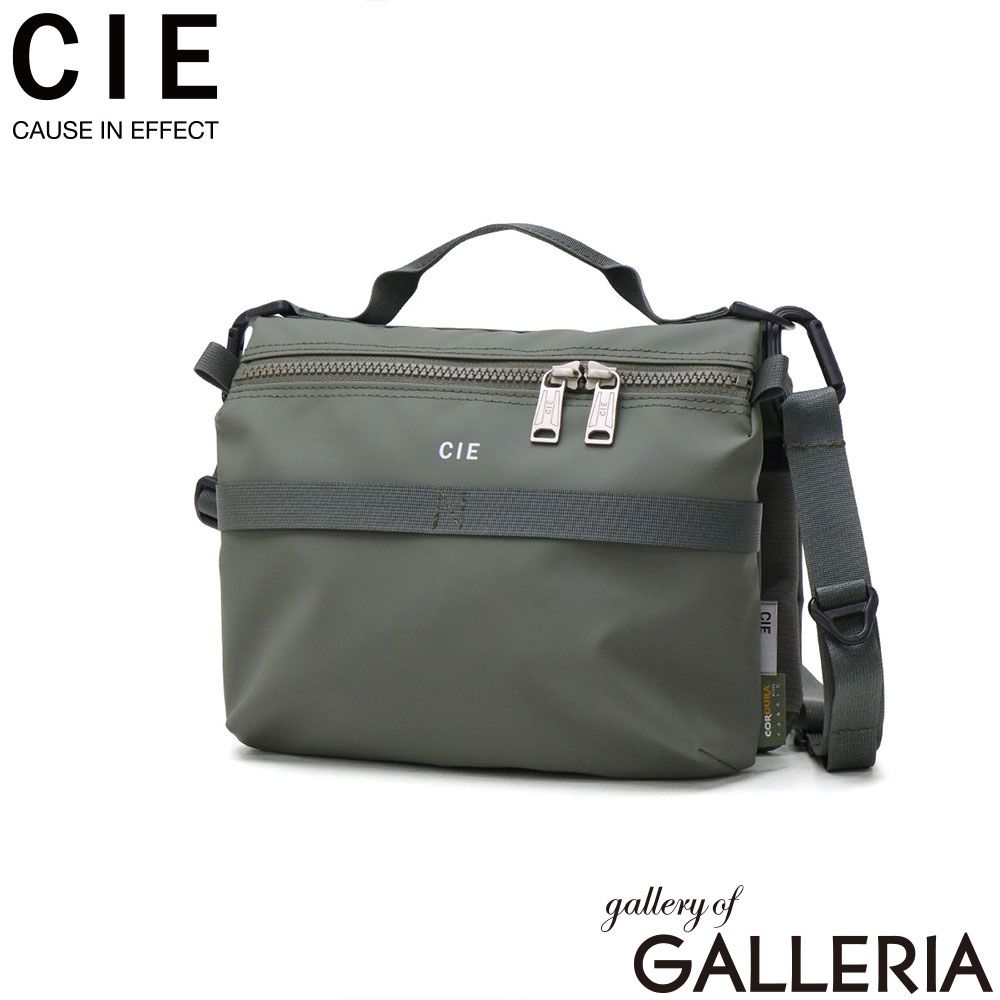 CIE サコッシュ ショルダーバッグ 2層 シー ブランド 小さめ 軽量 防水 撥水 カジュアル A5 2.8L 日本製 GRID3 BUTTERFLY SACOCHE-M 032077 OLIVE