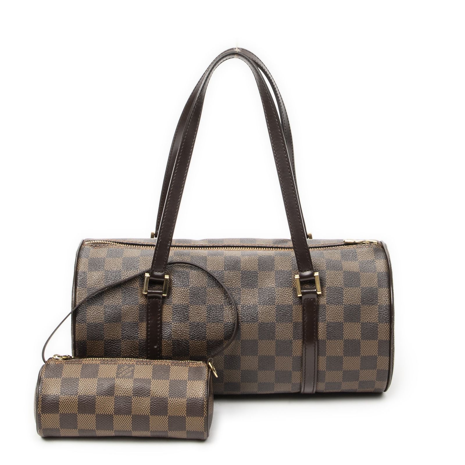 [中古] LOUIS VUITTON ルイヴィトンパピヨン茶色ダミエ エベヌA