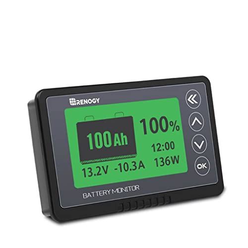 Renogy バッテリーモニター 電圧計&電流計 ブラック(沖縄・離島の方発送不可）) cfe1a8ea
