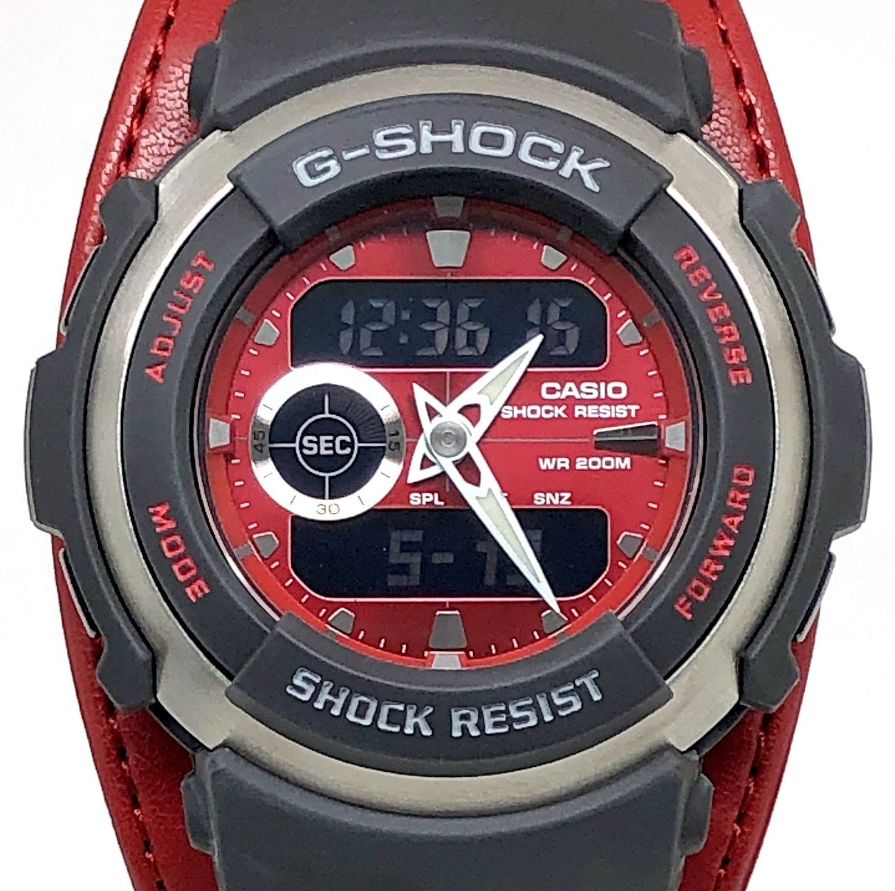 G-SHOCK ジーショック G-300L-4A G-SPIKE Gスパイク 海外モデル 合成皮革 レザーバンド アナデジ レッド 2005年3月発売