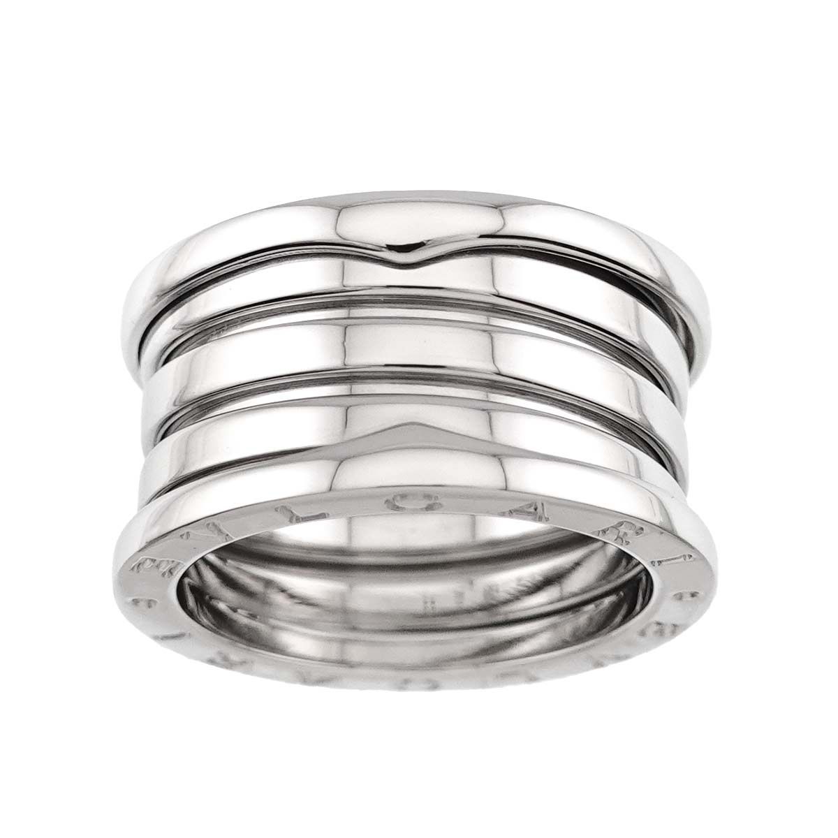 ブルガリ BVLGARI ビーゼロワン 4バンド #55 リング K18 WG ホワイト