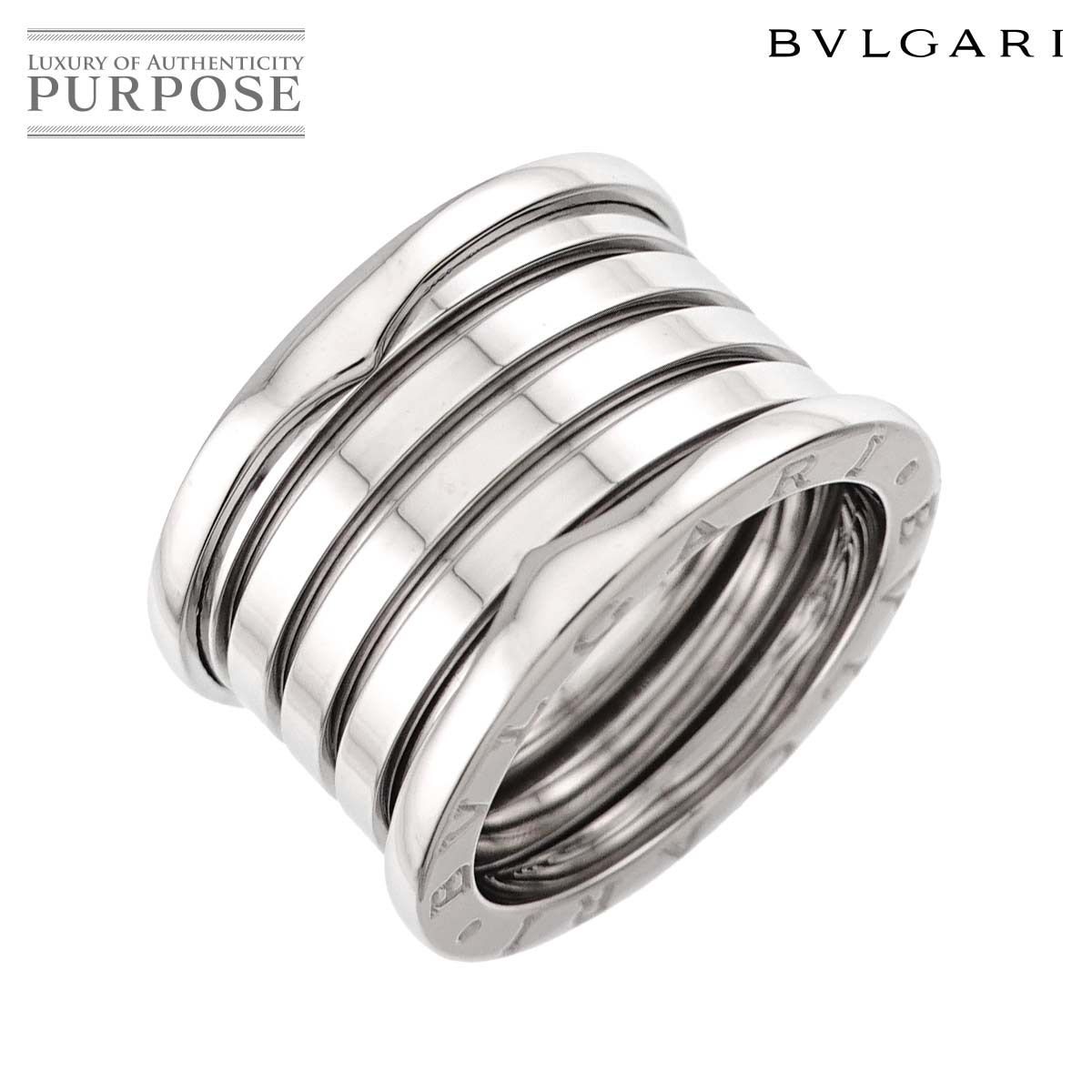 ブルガリ BVLGARI ビーゼロワン 5バンド #56 リング K18 WG ホワイトゴールド 750 指輪 B-ZERO1 Ring 90319391