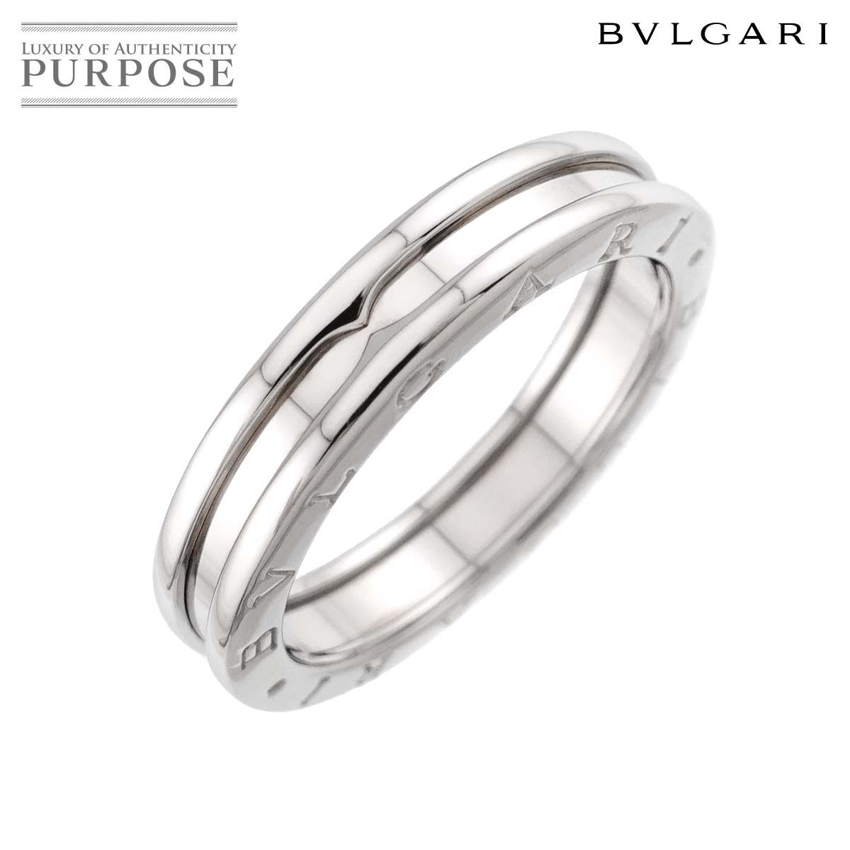ブルガリ ビー・ゼロワン リング ブルガリ BVLGARI ビーゼロワン 1バンド #63 リング K18 WG ホワイト