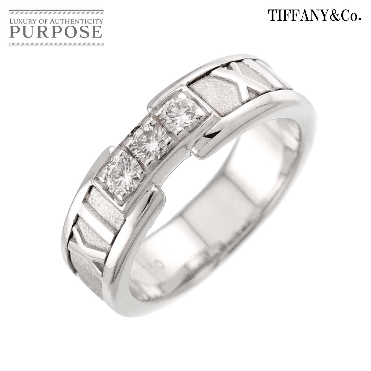 ティファニー TIFFANY&Co. アトラス 9号 リング ダイヤ K18 WG ホワイトゴールド 750 指輪 Atlas Diamond Ring 90319412