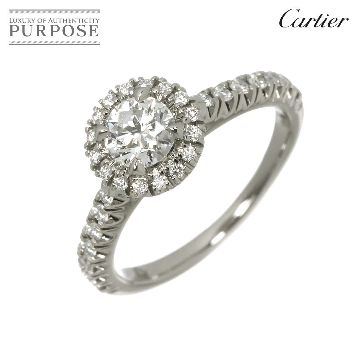 カルティエ Cartier デスティネ リング ダイヤ 0.42ct E/VVS1/3EX #48