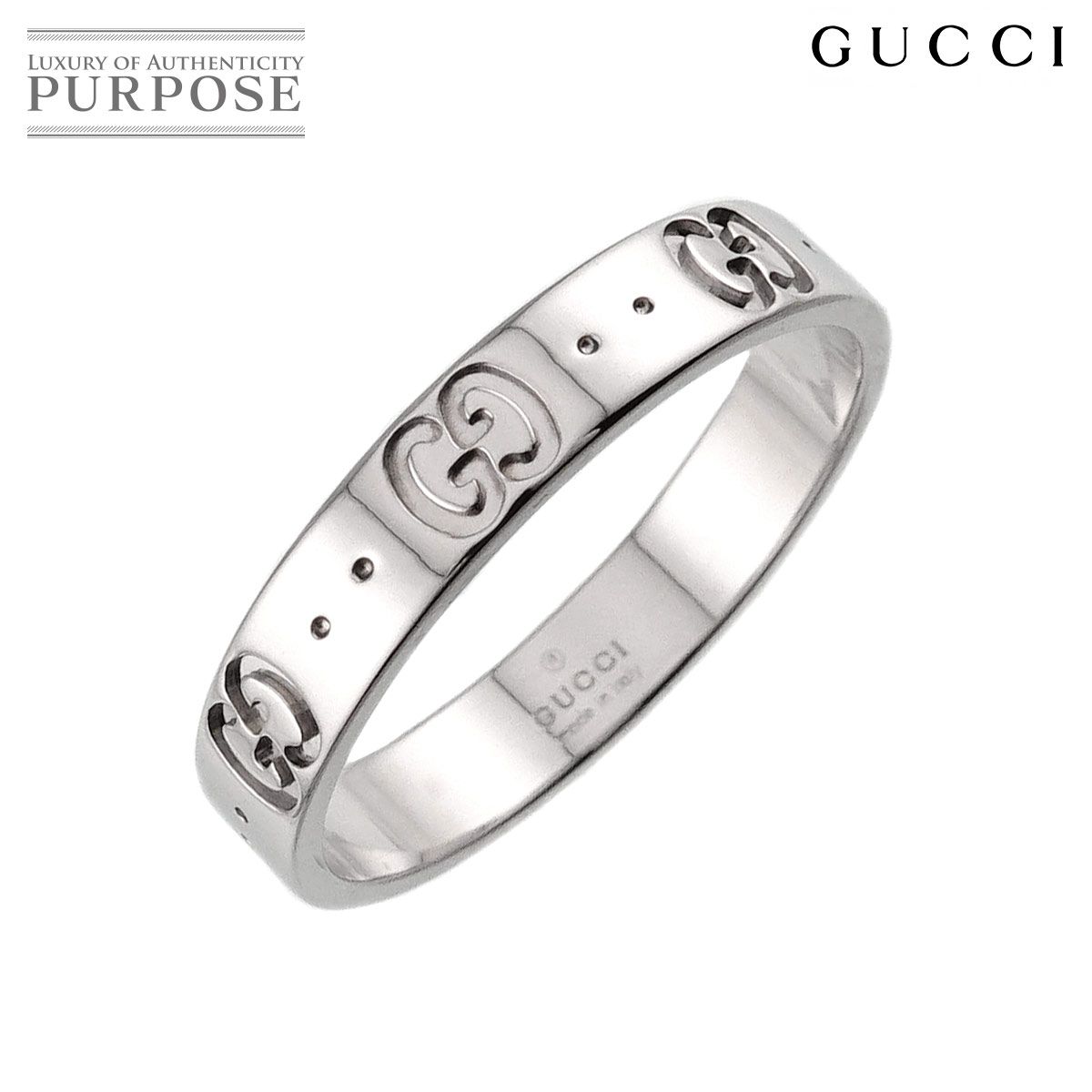 グッチ GUCCI アイコン #21 リング K18 WG ホワイトゴールド 750 指輪 Icon Ring 90321597