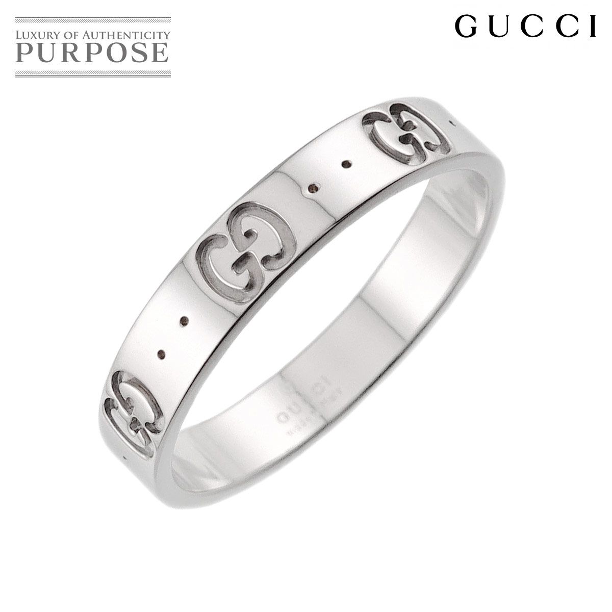 グッチ GUCCI アイコン #21 リング K18 WG ホワイトゴールド 750 指輪 Icon Ring 90321599