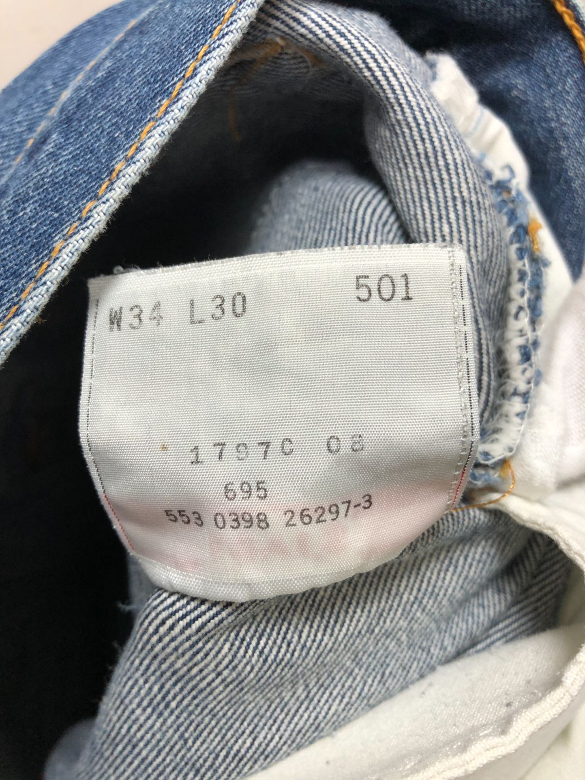パンツ 025051 LEVI'S ボタン裏553 501 デニム 34 米国製