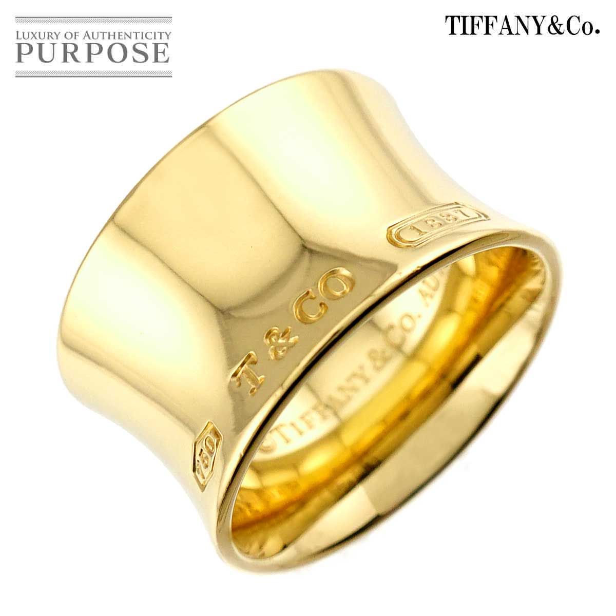 ティファニー TIFFANY&Co. 1837 ワイド 12号 リング K18 YG イエローゴールド 750 指輪 Ring 90321856