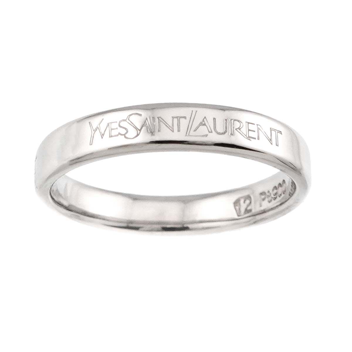 【SAINT LAURENT】ロゴリング イヴ サンローラン Yves Saint Laurent #12 リング Pt プラチナ 指輪