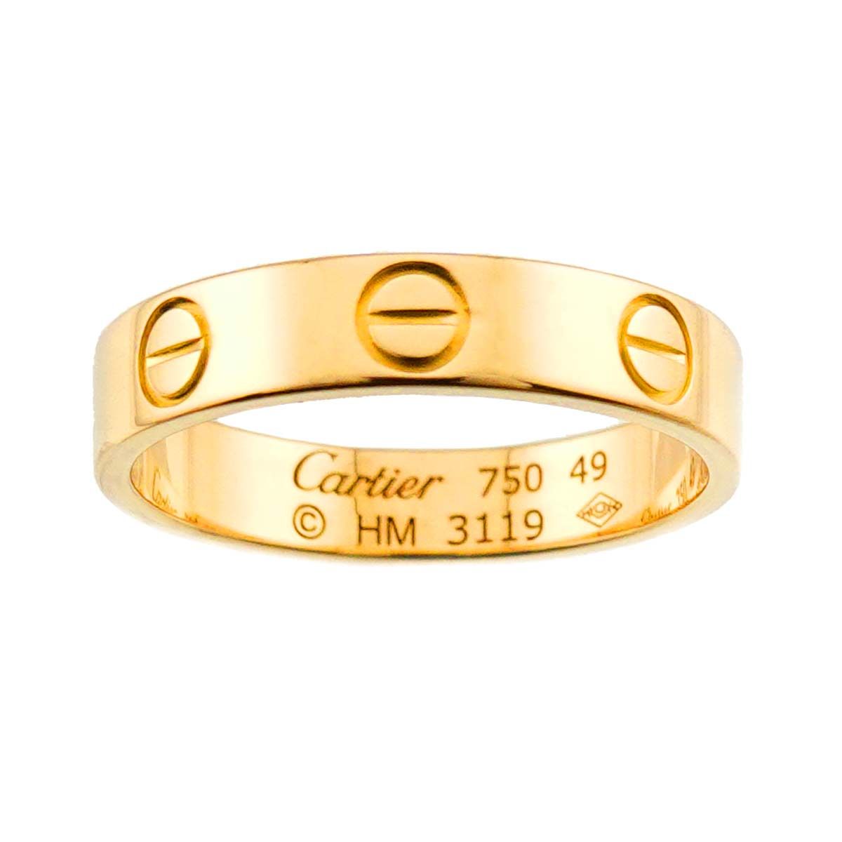 カルティエ Cartier ミニラブ #49 リング K18 YG イエローゴールド 750 