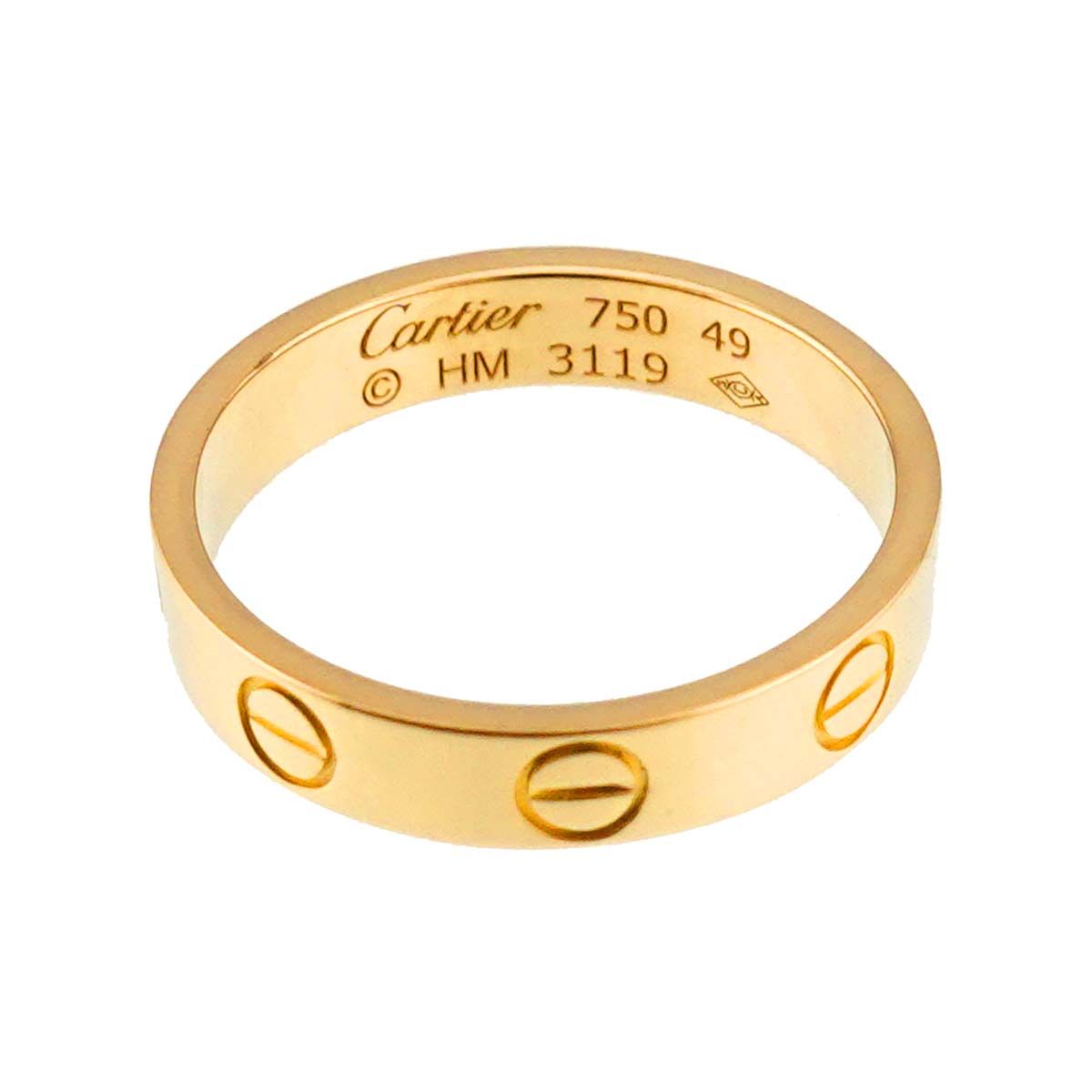 カルティエ Cartier ミニラブ #49 リング K18 YG イエローゴールド 750